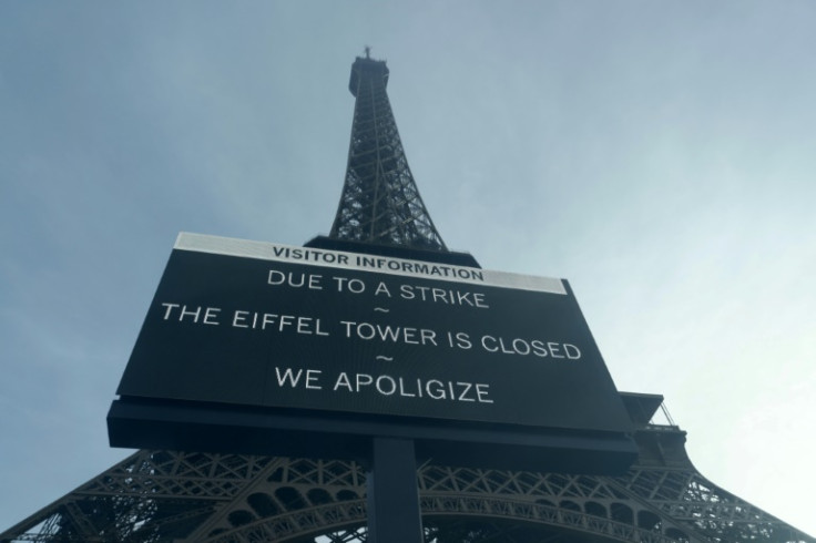 Visitors found the Eiffel Tower closed on Wednesday last week
