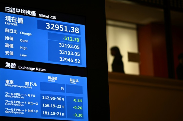 The Nikkei 225 -- shown at the Tokyo Stock Exchange earlier this month -- hit a 33-year high