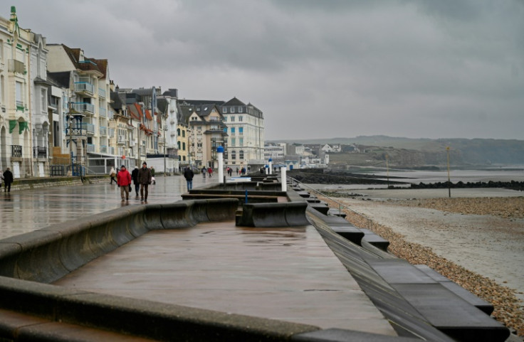 The Wimereux seafront after five migrants died  trying to cross the Channel from northern France to England