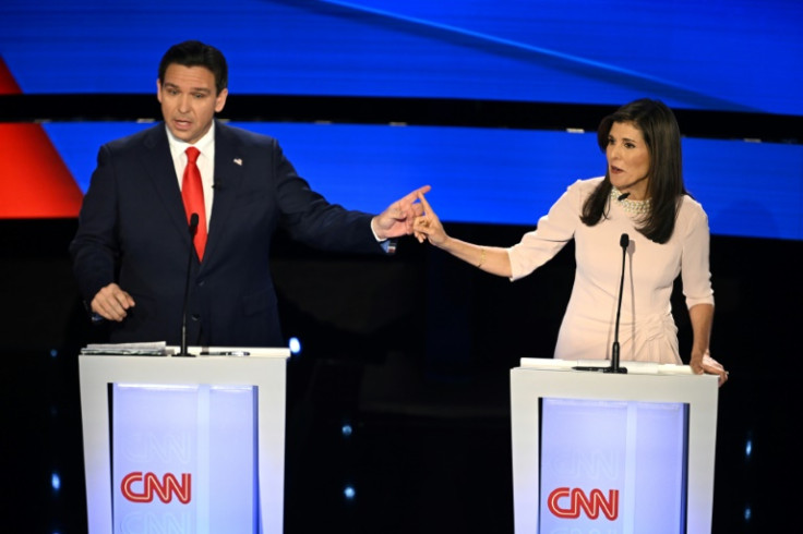 Florida governor Ron DeSantis and former UN ambassador Nikki Haley are vying for the runner-up spot
