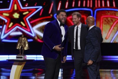 Cam Heyward, Prince Harry, and Keegan-Michael Key