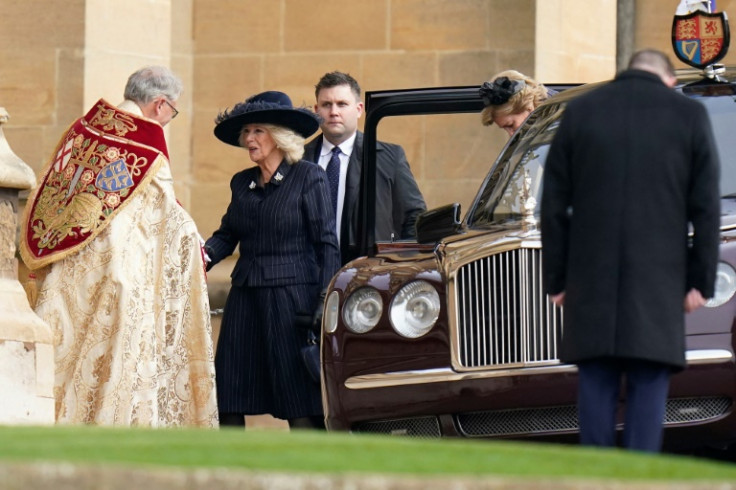 Queen Camilla, Charles wife, is attending the memorial service at Windsor's St George's Chapel