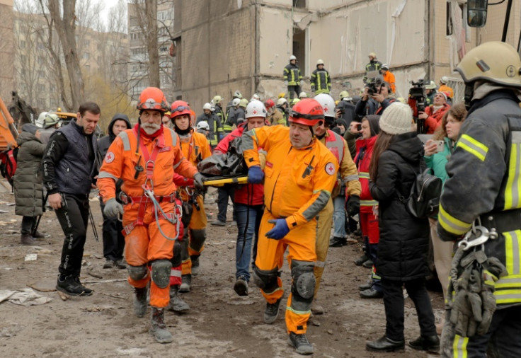 Ukraine President Volodymyr Zelensky said 215 emergency responders had taken part in an ongoing search and rescue operation in Odesa