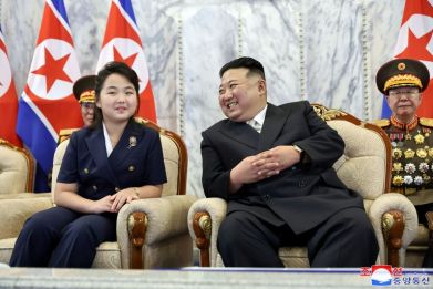 Recent signals indicate Kim Jong Un's daughter Ju Ae (L) could be in line to lead North Korea next