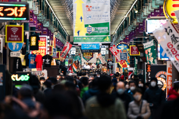 Crowd of people in Osaka, Japan