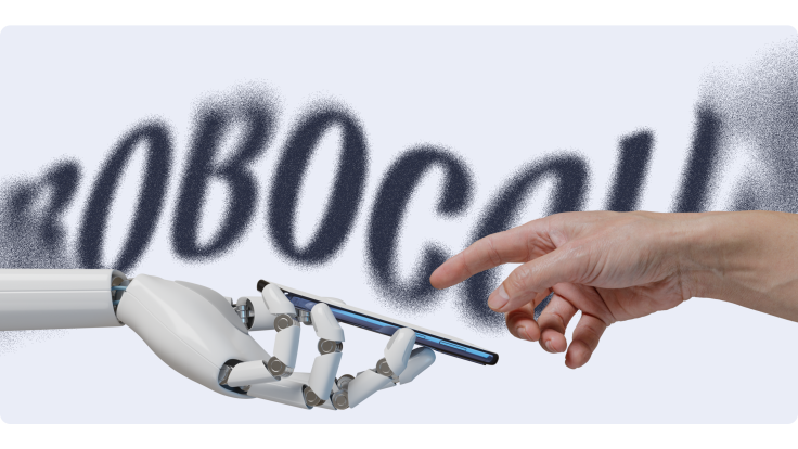 A graphic depicting the concept of a Robo-Call