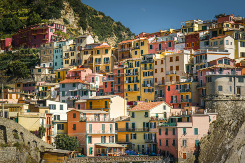 Colorful Houses in Manarola, Cinque Terre, Liguria, Italy