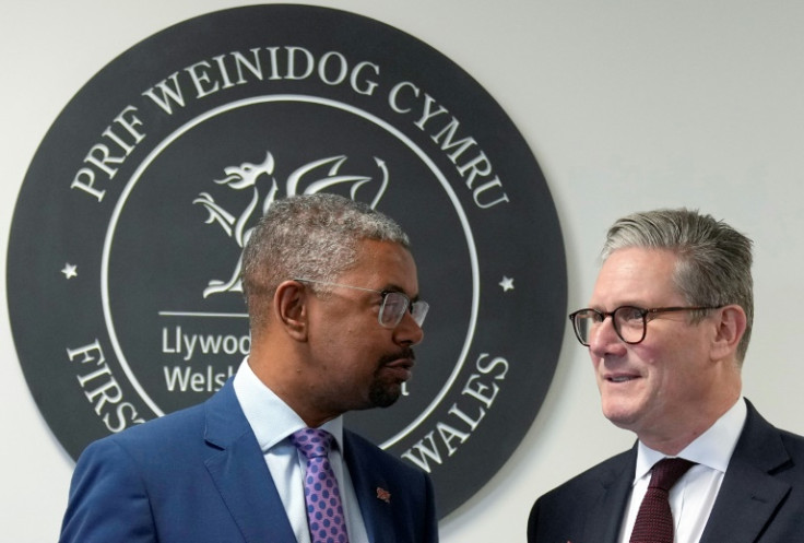 Starmer ended his UK tour by meeting Wales's Labour First Minister Vaughan Gething in Cardiff