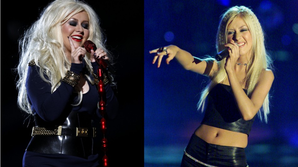 Christina Aguilera then and now