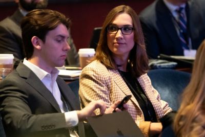 Representative-elect Sarah McBride (R),is the first openly trans member of the US Congress