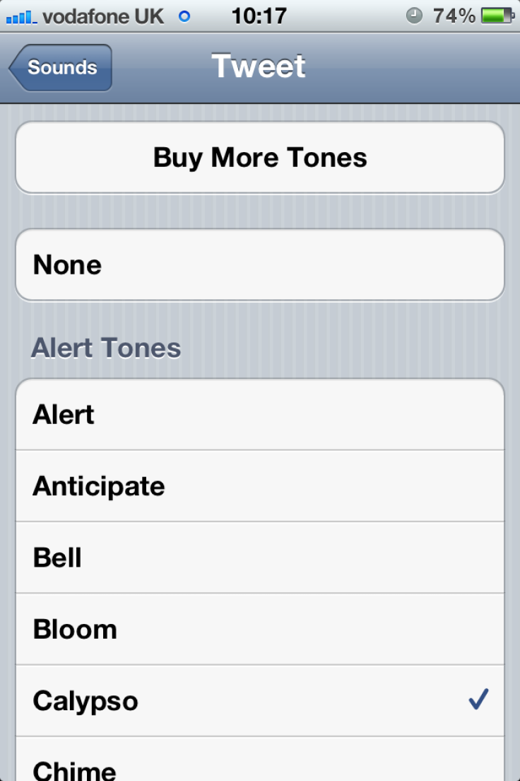 The iTunes Tone Store offers alerts and ringtones to donload