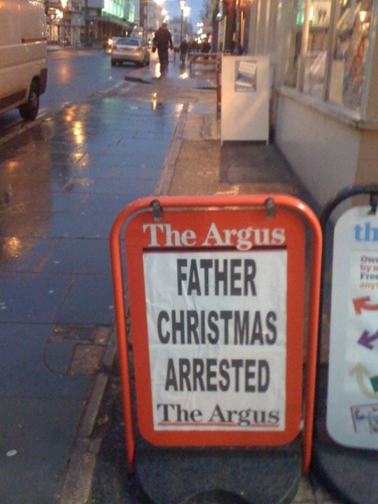 Newspaper headline