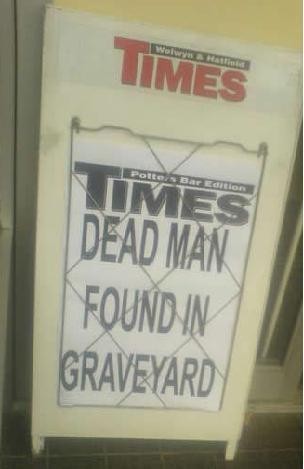 Dead Man Found in Graveyard