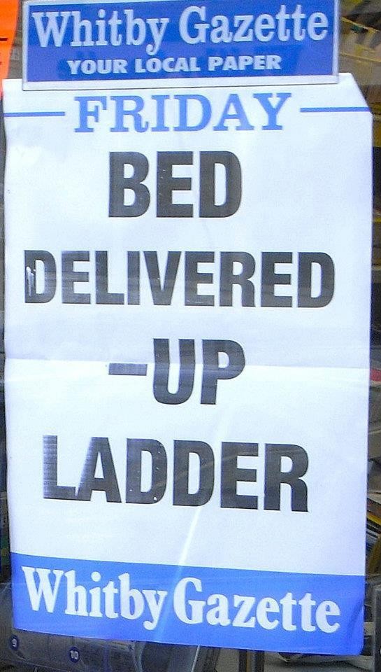 Bed Delivered - Up Ladder