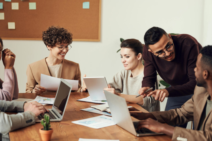 Employees at work