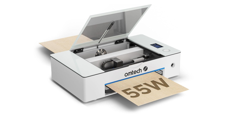 OMTech Polar 55W CO2 Polar+ Desktop Laser Cutter and Engraver