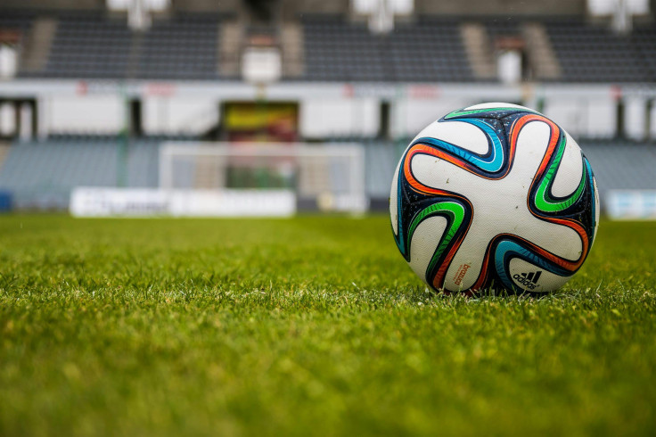 Football on a football field