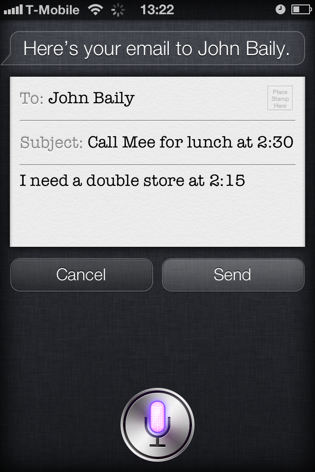 siri email