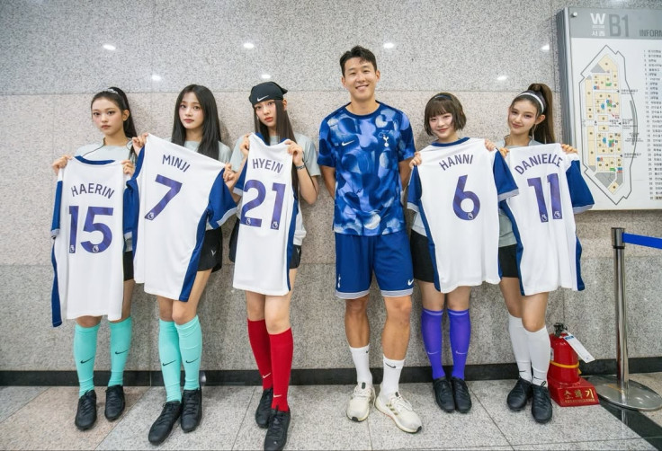 NewJeans with football player Son HeungMin