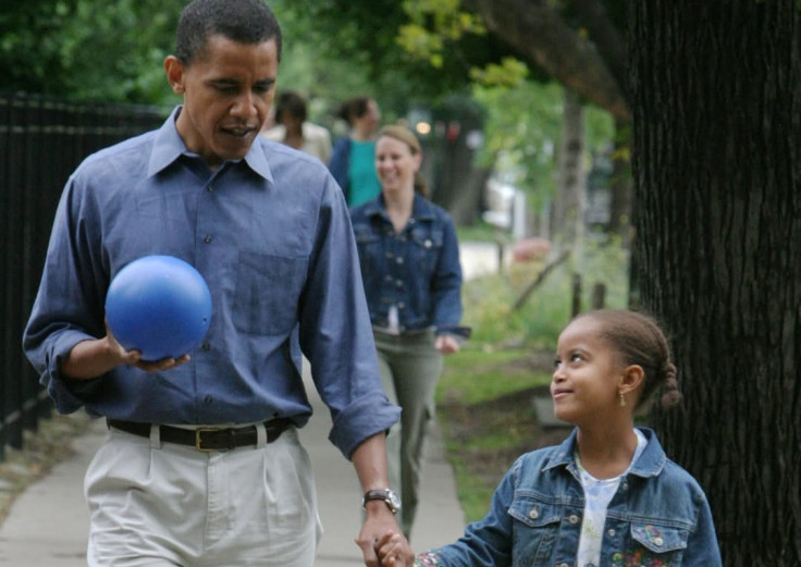 Barack Obama with daughter Malia