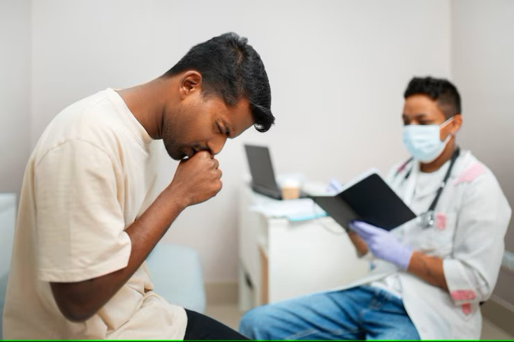 Patient Showing Illness Symptoms at the Hospital