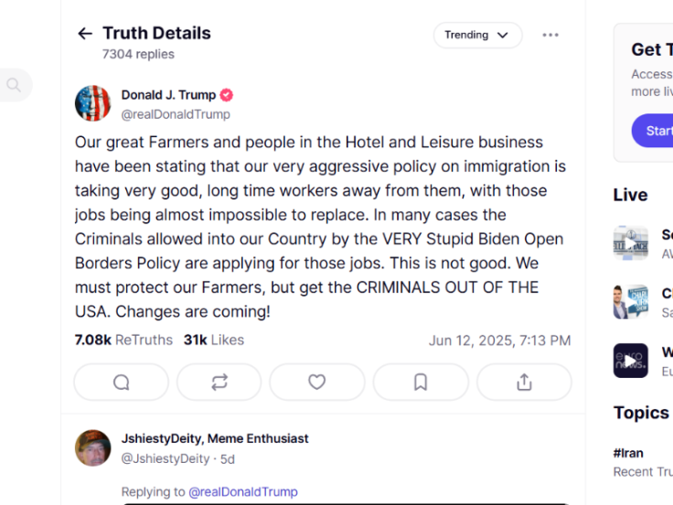 Donald Trump Truth Social