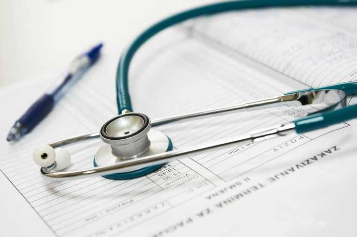 Medical Stethoscope on hospital file