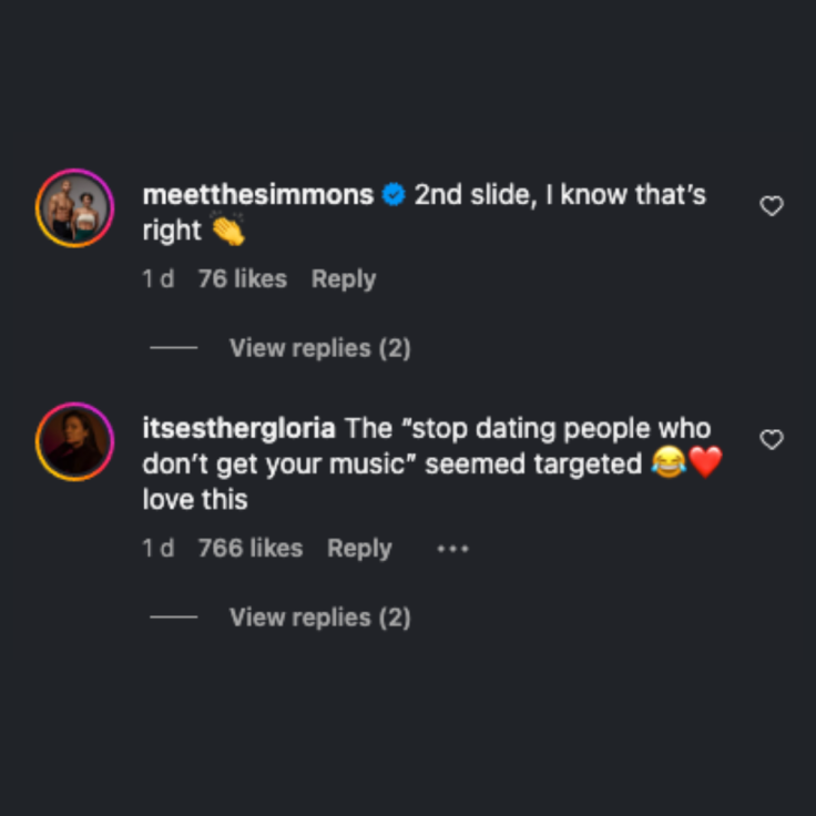 Bad Bunny's Instagram Post Comments