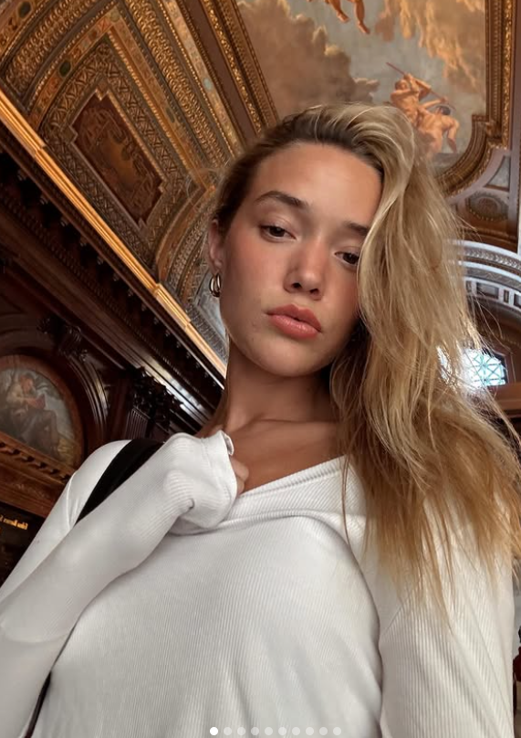 Olivia Ponton in white shirt