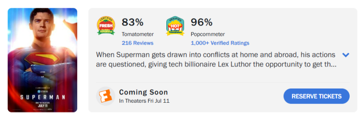 Superman Rotten Tomatoes
