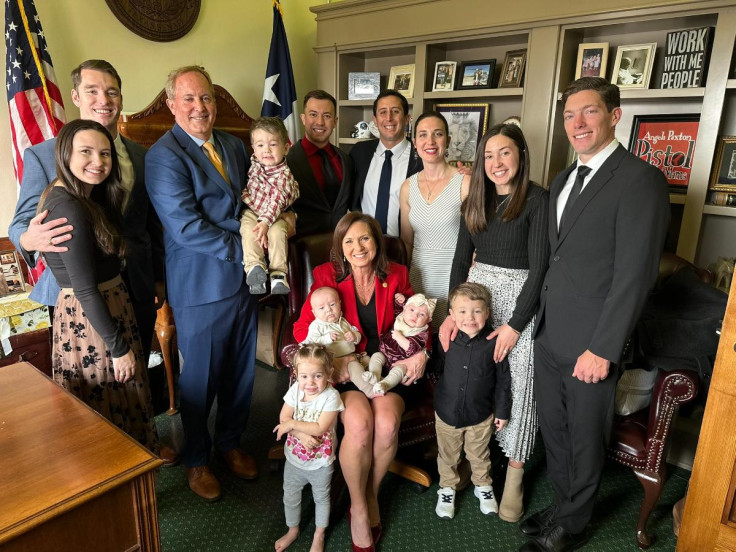 Ken Paxton and Angela Paxton with their family