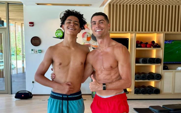Cristiano Ronaldo Jr with his father CR7