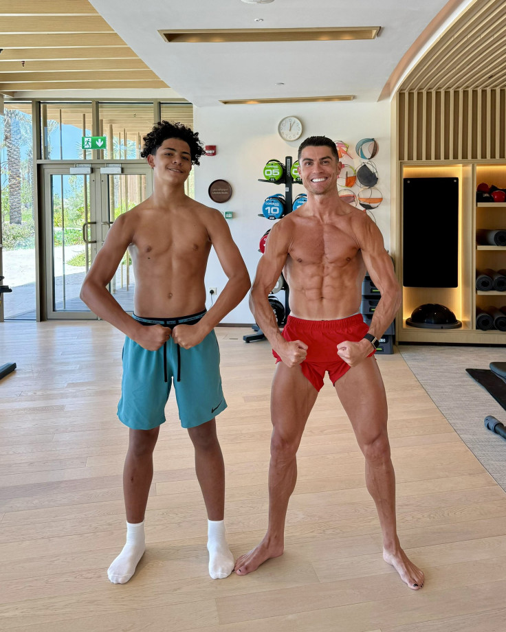 Cristiano Ronaldo with son Cristiano Ronaldo Jr./ X