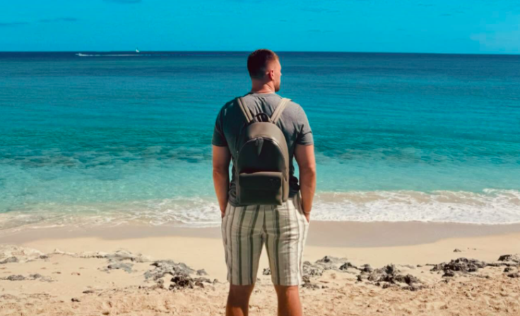 TJ Watt on a beach