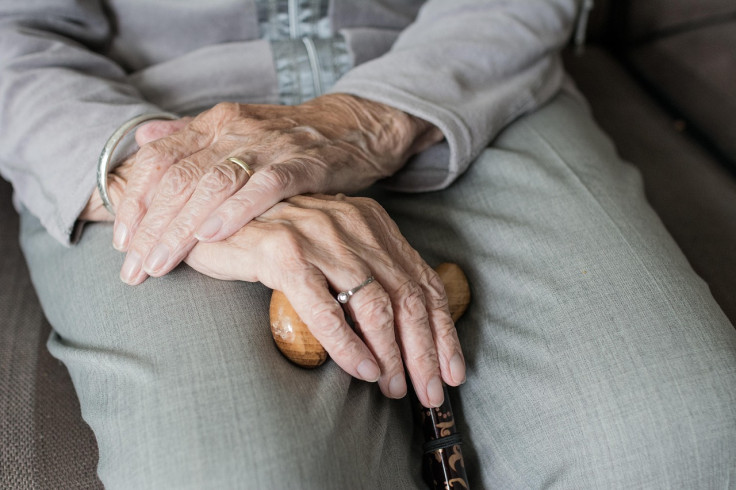 An old woman's hand