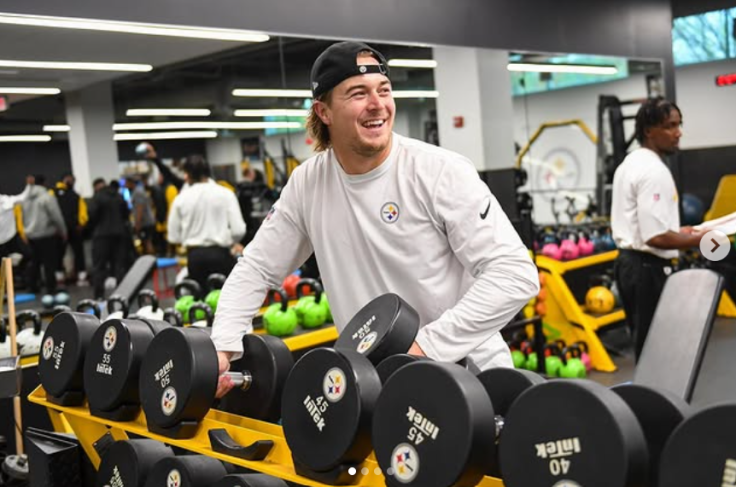 Kenny Pickett at the gym