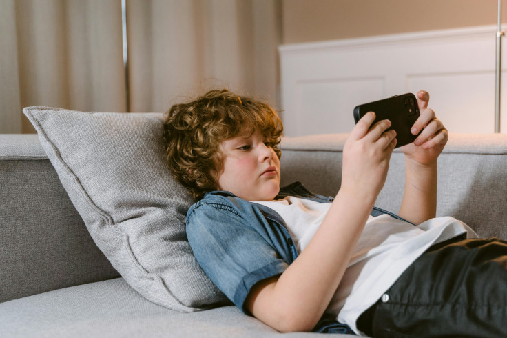 Kid with phone