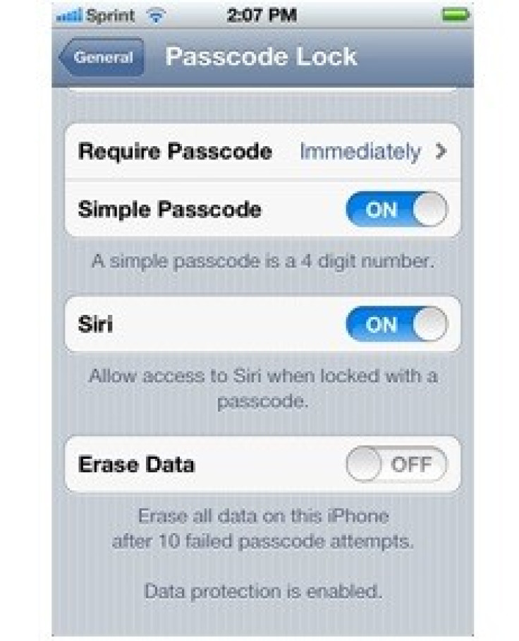 Siri Passcode Lock