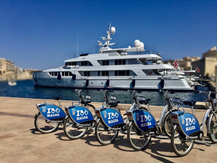 A waterfront in the city of Vittoriosa, Malta.
