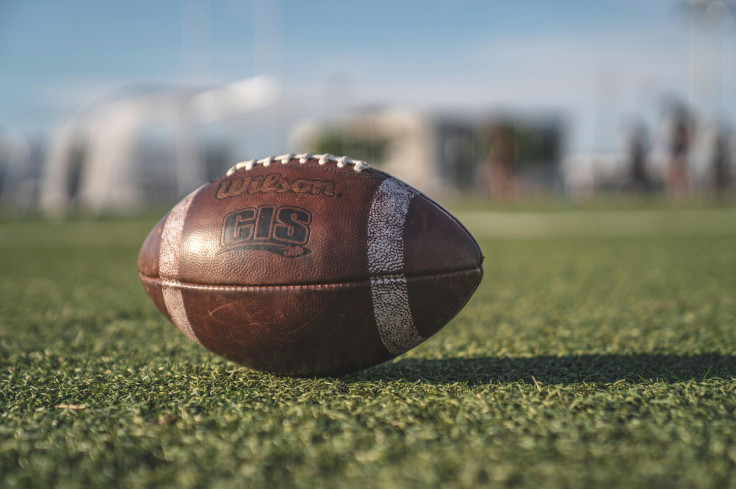 Football on a football field