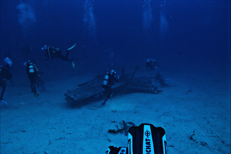 Divers on the ocean floor
