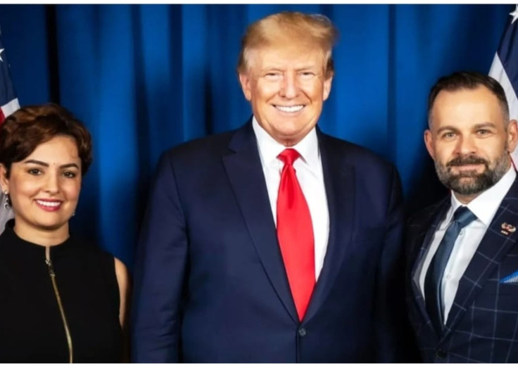 The Mills couple with President Trump