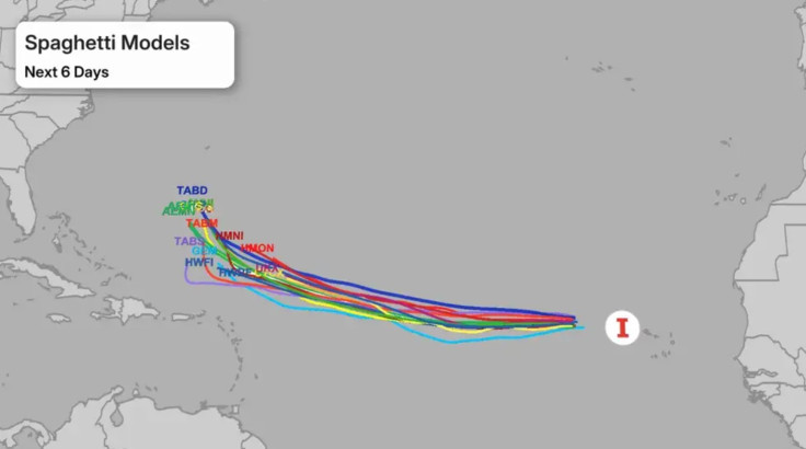 Tropical Storm Erin spaghetti models by The Weather Channel