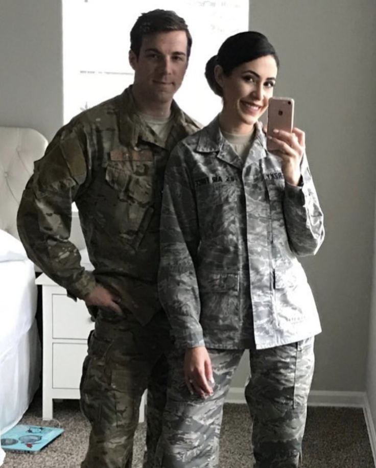 Anna Paulina Luna and Husband in Uniform