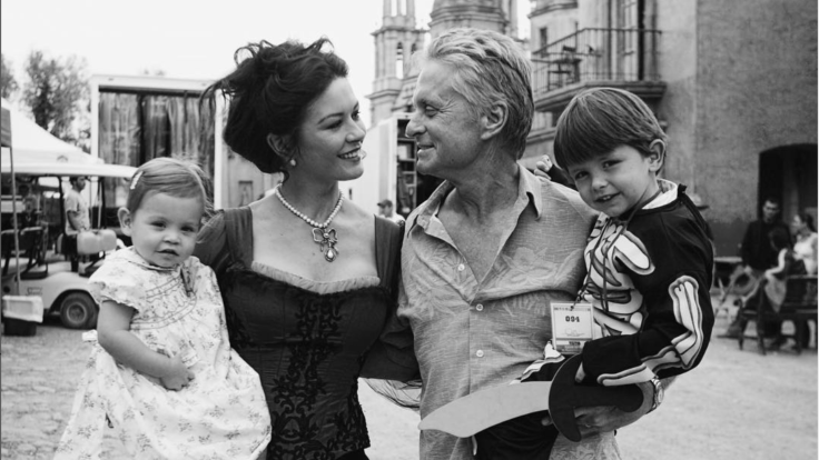 Catherine Zeta-Jones & Michael Douglas With Their Kids