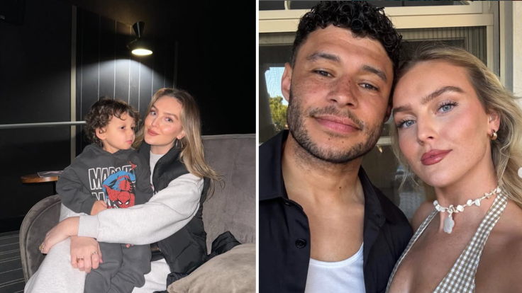 Perrie Edwards with husband Alex Oxlade-Chamberlain and son Axel