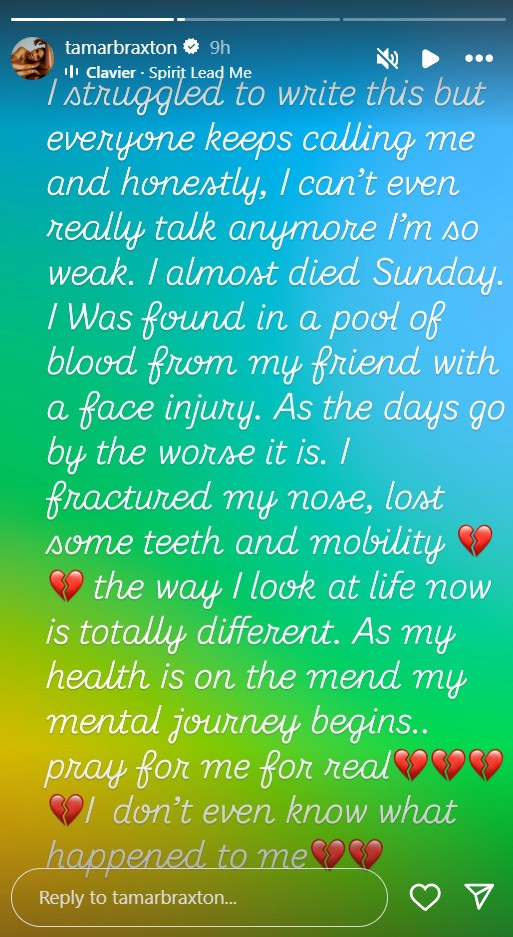 Tamar Braxton IG Story