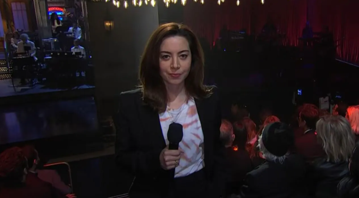 Aubrey Plaza appeared on SNL's 50th anniversary special.