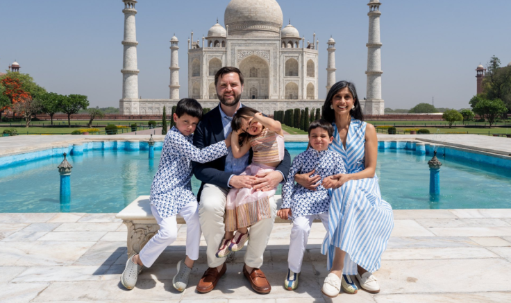 US Vice President JD Vance with his wife and kids