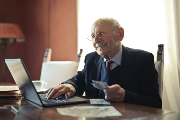 Senior citizen working